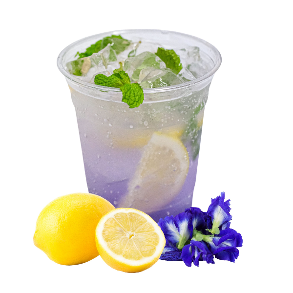 J13. Refreshing Sparkling Blue Pea with lemon
